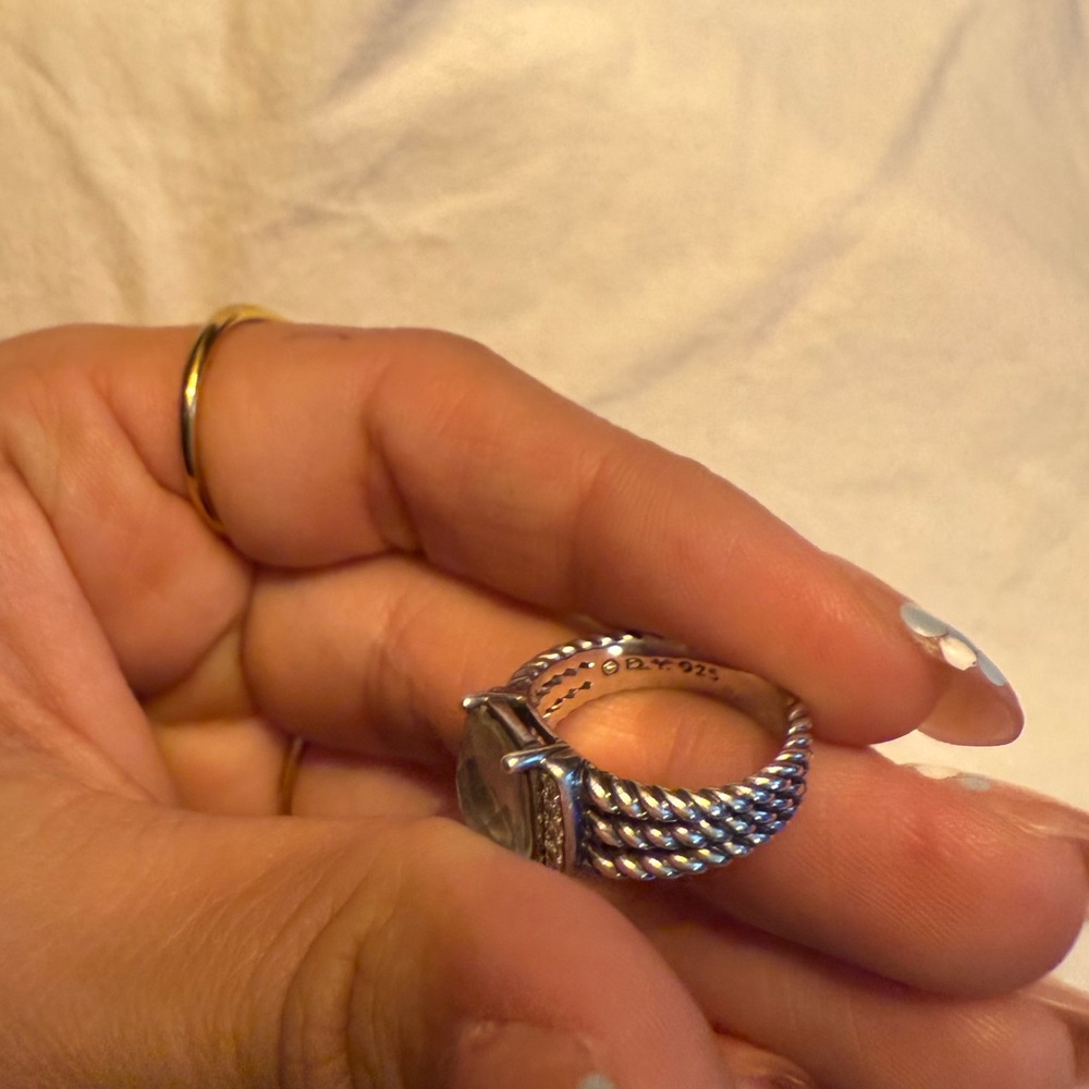 Petite Wheaton Prasiolite ring David yurman size 5.5 - Picture 3 of 5